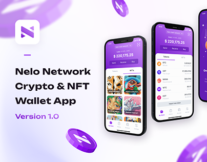 [App Design] Nelo Network Crypto & NFT Wallet App