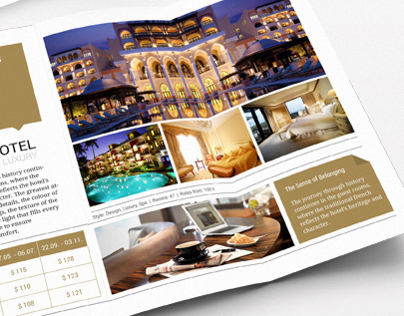 Tri-fold: Boutique Hotel InDesign Brochure