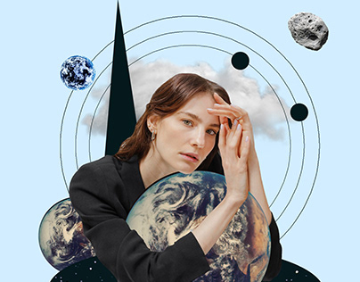 Fashion animated collage artwork "Planet Earth"