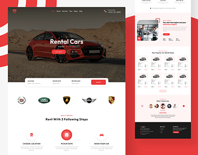 Car Rental Website Ui Design