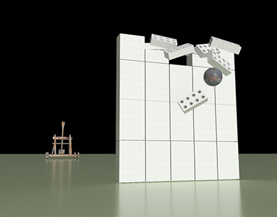 Catapult 3d Animation, Animated Catapult mechanism