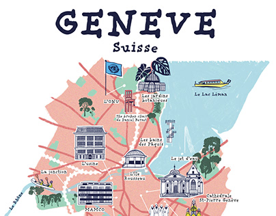 Plan illustré de Genève