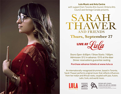 Sarah Thawer & Friends Live at Lula Lounge | Flyer