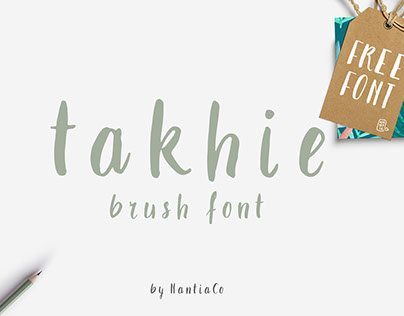 Takhie, Free Brush Font