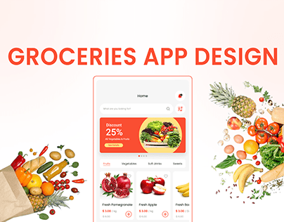 Grocery delivery app UX UI Case study