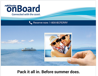 Project thumbnail - BC Ferries E-Newsletter Redesign