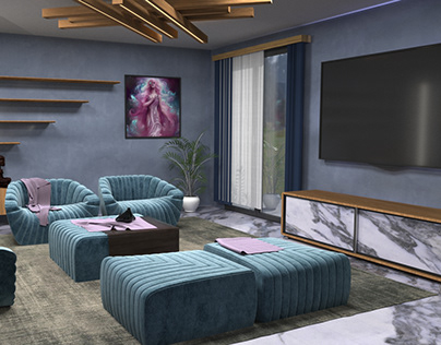 Project thumbnail - Living Room Freeflow Design / 3Ds Max + Corona