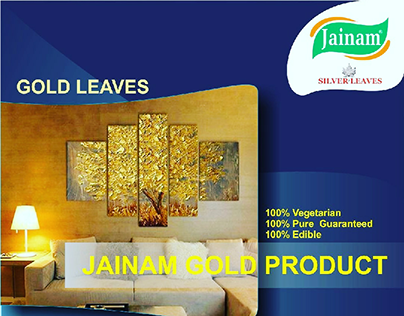100% vegetarian gold and silver leaves