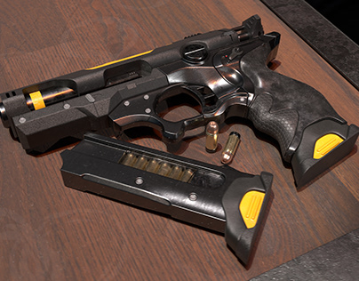 Concept Gun 3D modeling