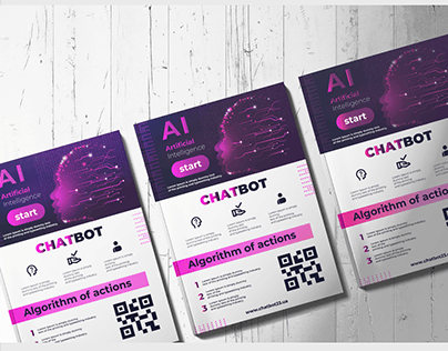 Flyer design for a chat bot developer