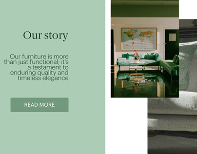 Furniture store's website landing page