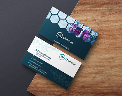 Business card for chemistry firm