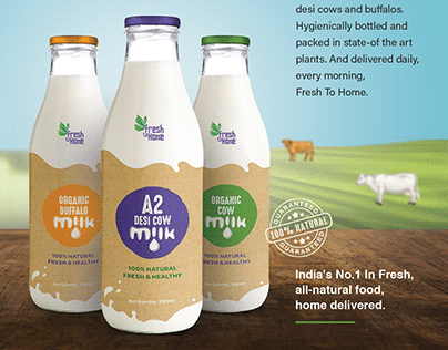 FreshToHome Milk Packaging Campaign