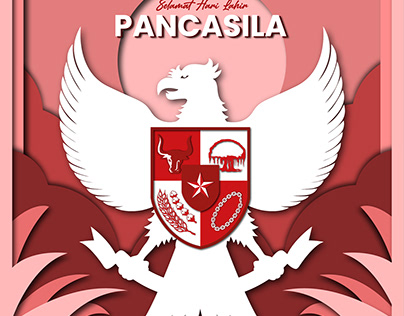 Indonesia Pancasila Day Cut-Out Effect Illustration