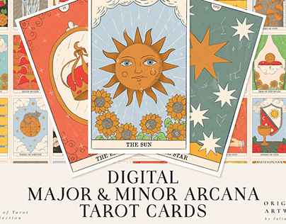 Tarot Card Deck Illustration Major Minor Arcana