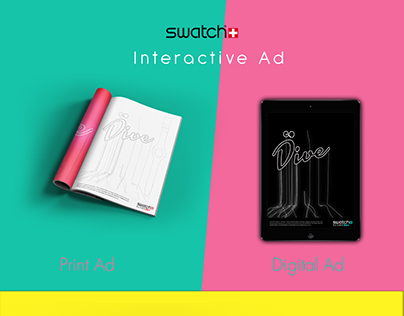 Swatch unique print+digital interactive ADS