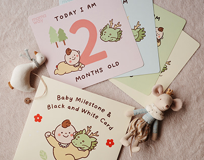 Baby Milestone Cards Design 龍年寶寶月份卡設計 | Mamaway
