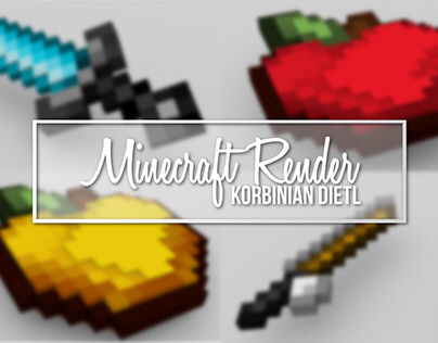Minecraft Extruded Items (Blender Render)