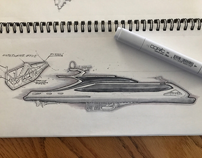 Yacht concept/ Underwater office