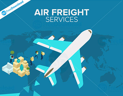 Air Freight Creative Banner PSD