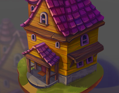 A casual house for a mobile game