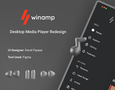 Winamp Desktop Media Player Redesign
