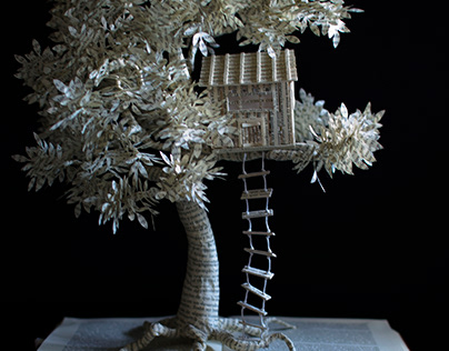 Treehouse Book Sculpture
