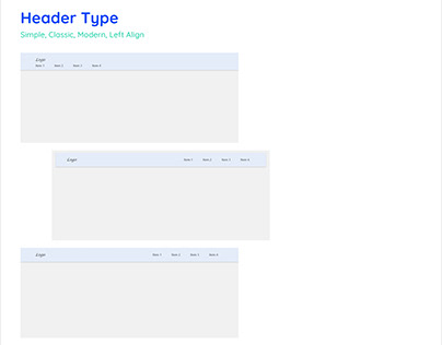 Header Type - UI Design