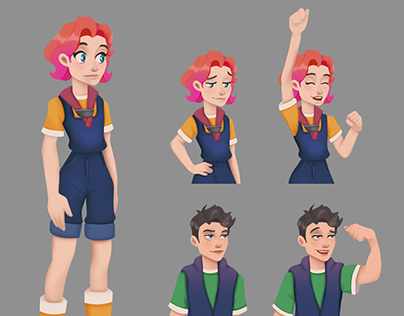 Stylized character design for mobile game