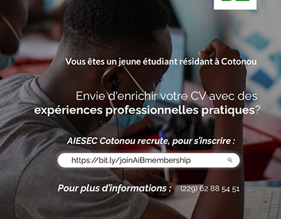 Recrutement 2022-2023 AIESEC In Cotonou