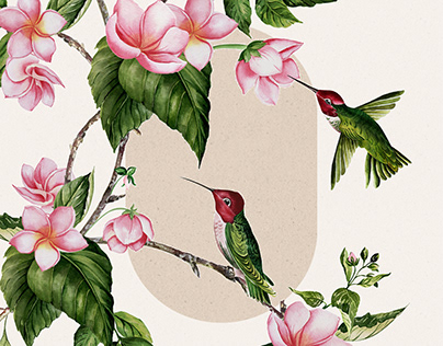 Heidi Carey. Hummingbirds. Pattern design.