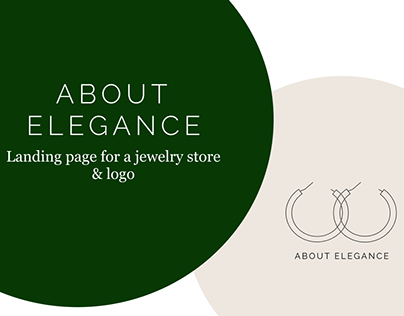 Landing page and logo for About elegance