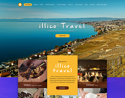 Illico Travel - Website Design Concept
