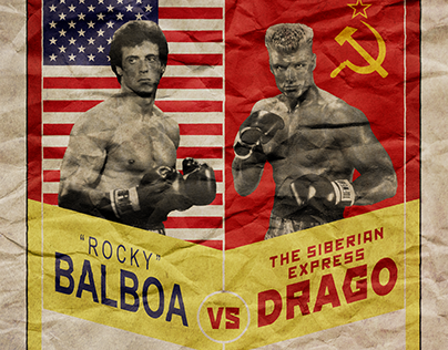 Rocky vs. Drago Boxing Poster