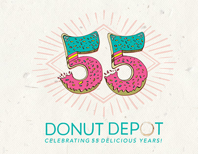 Donut Depot Anniversary Logo