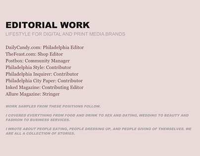 Introduction to Editorial Work