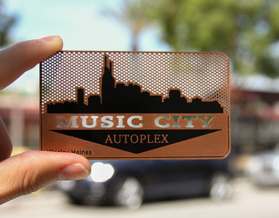 Rustic Copper Finish Business Cards