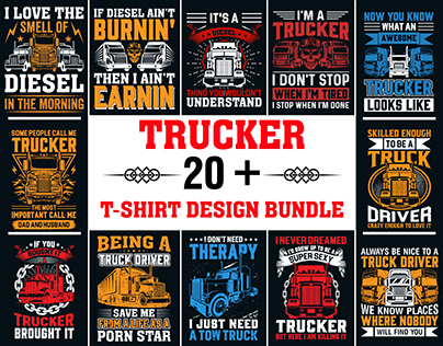 Best Trucker T-Shirt Design Bundle