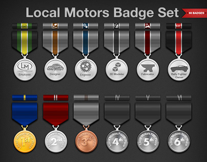 Local Motors Badge Set