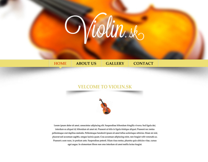 Web design concept for Violin.sk