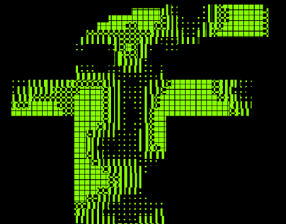 "f" as ASCII Pattern.