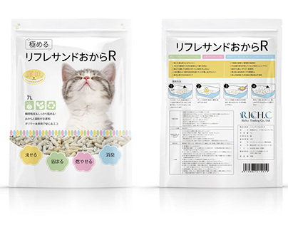 天然豆腐貓砂包裝設計