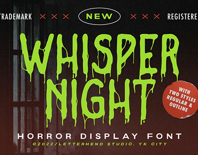 Whisper Night - Horror Display Font