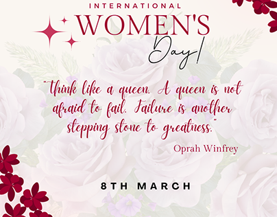 International women day quote card design