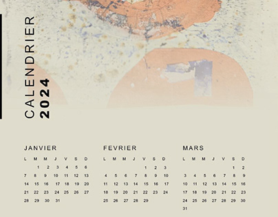 calendrier Zen 2024 / peinture et collage