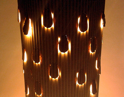 Deszczowe lampy z kartonu / Rain cardboard lamps
