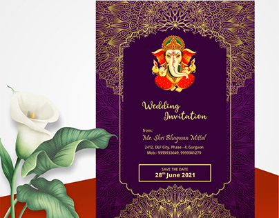 Indian Wedding Card Design