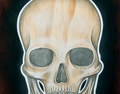 Wood skull
