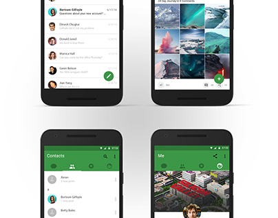WeChat Concept Redesign Done in Material Design Style