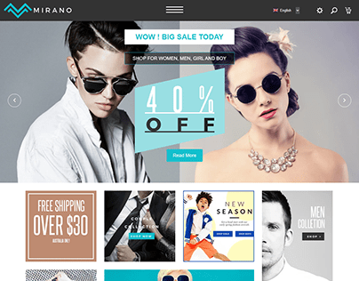 Fashion Electronics Store HTML Template - Mirano